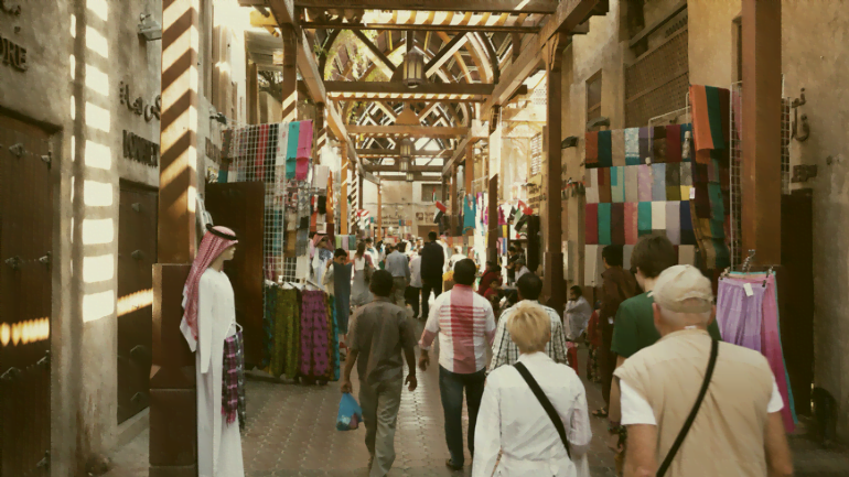 Tours of the traditional and heritage Dubai market in the Al Fahidi area attract tourists