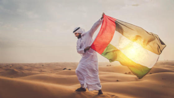 تاريخ علم الإمارات العربية المتحدة يتضمن بعض التغييرات من بدايته إلى الوقت الحاضر