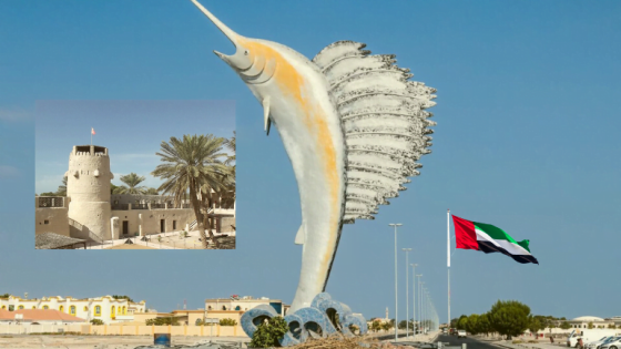 History of Umm Al Quwain In the United Arab Emirates, the background of a fish is a metallic symbol