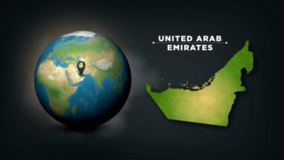 UAE Cartography shows the map of the United Arab Emirates