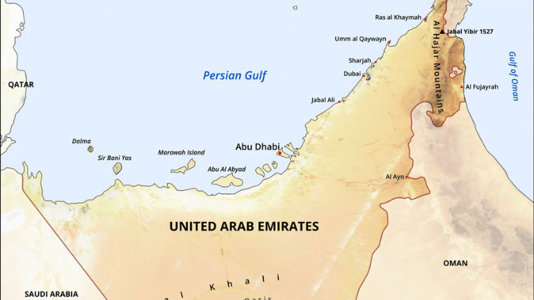 UAE Elevation Map