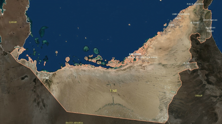 UAE Satellite Map