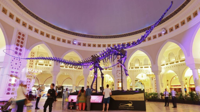 A Dinosaur in the Dubai Dino Display