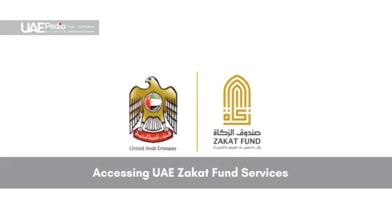 Logos of UAE Government and Zakat Fund on white background