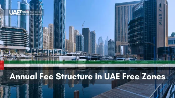 Detailed annual fee structure for businesses operating in UAE Free Zones.