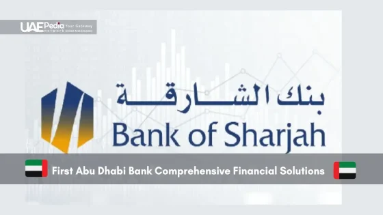 Logo of Bank of Sharjah with Arabic and English text displayed