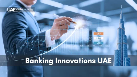 A business professional highlighting UAE banking innovations.