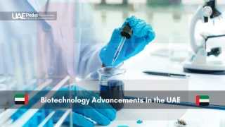Lab researcher analyzing substances in the UAE