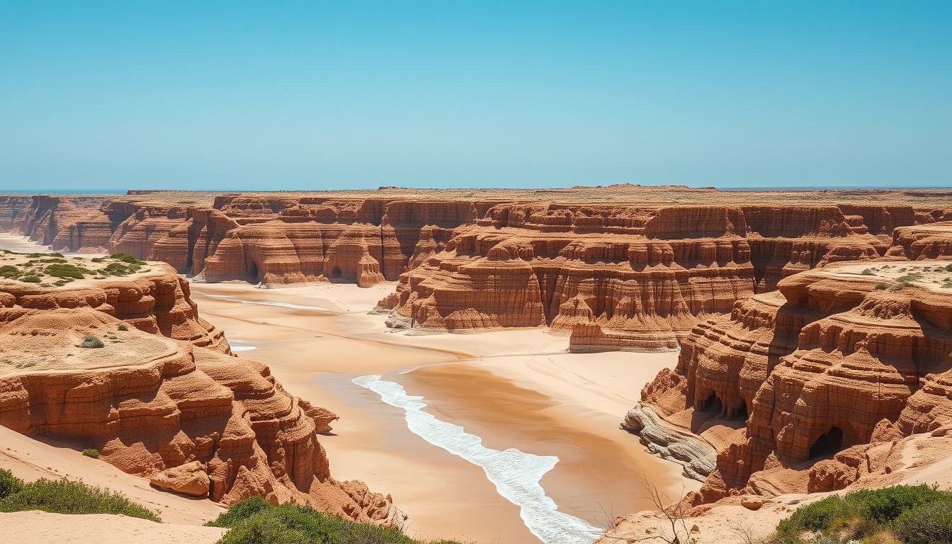 Coastal erosion patterns in UAE