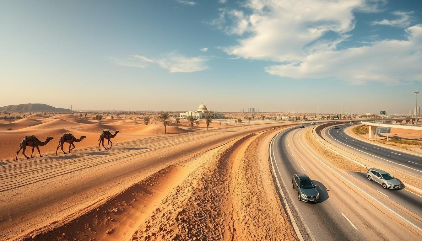 Development of roads in historical UAE