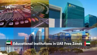 UAE educational institutions in free zones featuring modern architecture