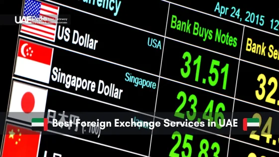 Currency exchange rates displayed on a board, highlighting various currencies and rates