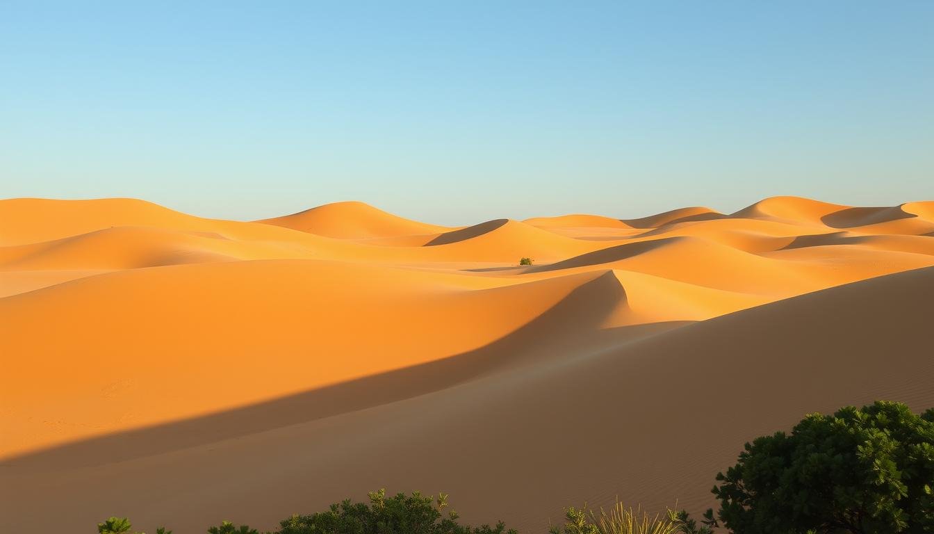 Famous sand dunes in UAE