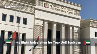 UAE Supreme Court building with flags