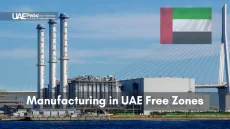 A manufacturing facility showcasing opportunities for industries in UAE Free Zones.