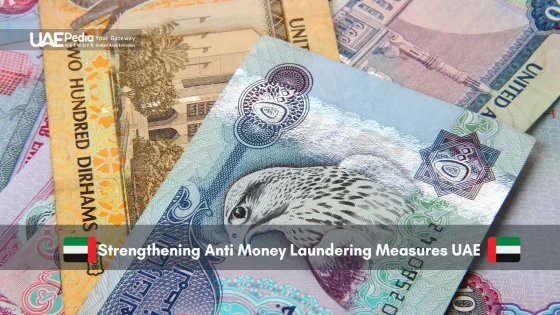 UAE banknotes showcasing anti-money laundering initiatives.