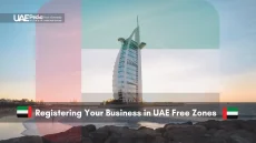 Burj Al Arab at sunset representing UAE Free Zones
