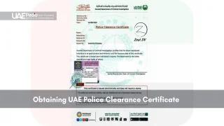 UAE police clearance certificate document sample