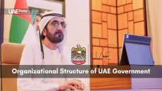 UAE Vice President leading a meeting about the organizational structure of the government.