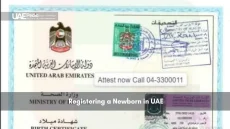 UAE birth certificate issued by the Ministry of Health