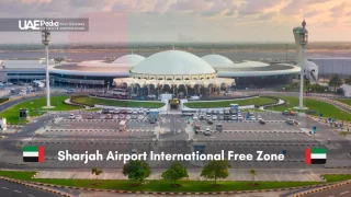 Aerial view of Sharjah Airport International Free Zone building