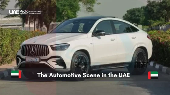 White luxury SUV parked outdoors in the UAE