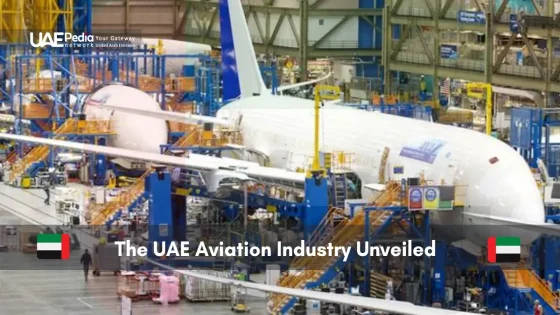 Inside view of an airplane assembly line in the UAE.