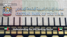 Central Bank of the UAE building facade with logo