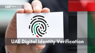 A close-up of a fingerprint symbolizing secure digital identity verification in the UAE.
