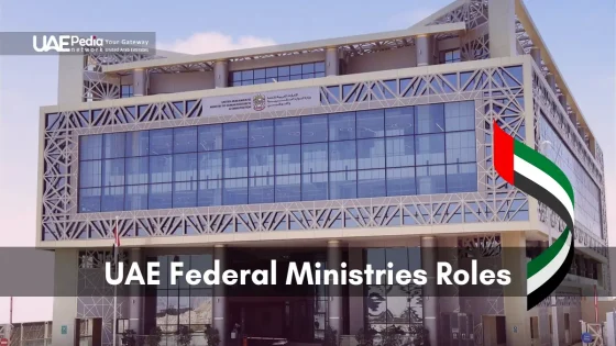 UAE Ministry of Human Resources and Emiratisation building, symbolizing federal ministries' roles.
