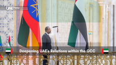 UAE and GCC delegates standing during an official ceremony