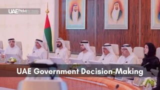 UAE government officials in a meeting making important decisions for the country.