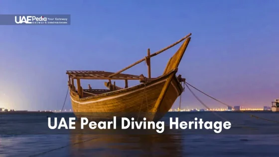 A traditional wooden dhow showcasing the heritage of UAE pearl diving.