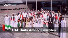 A diverse group of people gathered to celebrate UAE unity.