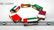 Flags of GCC countries in a circular formation