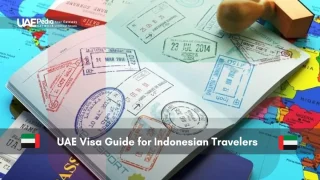 Indonesian passport with visa stamps signifying travel to the UAE