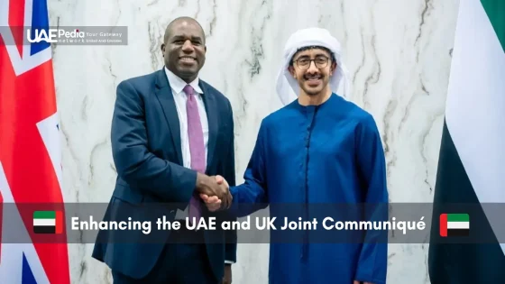 UAE and UK leaders shaking hands