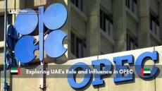 OPEC logo outside headquarters highlighting UAE's involvement.
