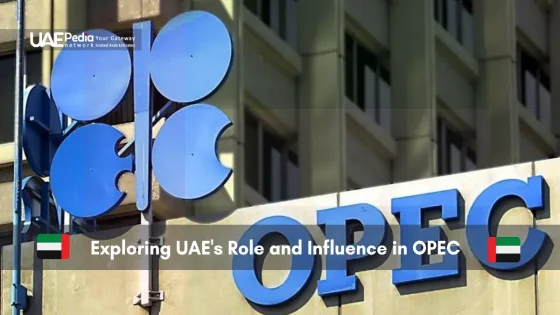 OPEC logo outside headquarters highlighting UAE's involvement.