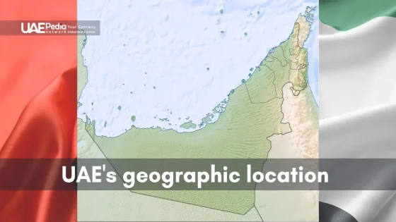 Map showcasing the UAE's strategic position connecting continents for trade.