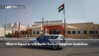 UAE police vehicle outside a building with UAE flag