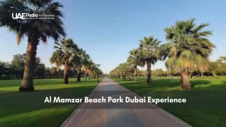 Scenic walkway at Al Mamzar Beach Park in Dubai