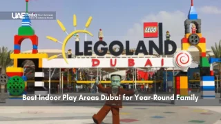 Entrance of Legoland Dubai with large LEGO figures