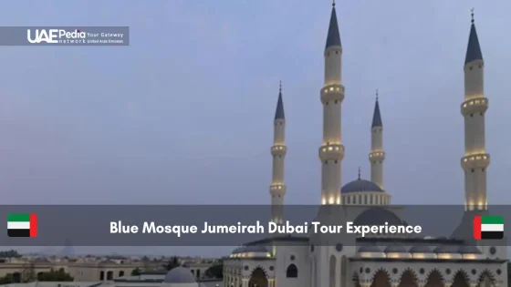Exterior view of Blue Mosque in Jumeirah, Dubai