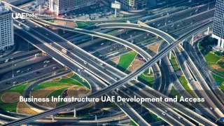 Aerial view of modern highway interchange in UAE