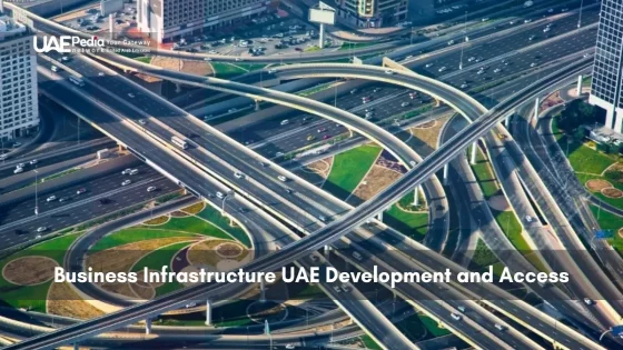 Aerial view of modern highway interchange in UAE