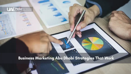 Business professionals discussing marketing strategies using charts
