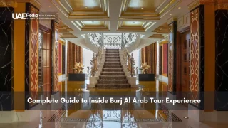 Luxurious interior staircase inside Burj Al Arab