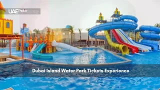 Colorful slides at Dubai Island Water Park