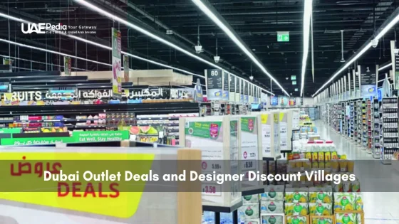 Retail store in Dubai with visible sale signs